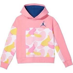 Nike Kids Pink and Yellow Hoodie